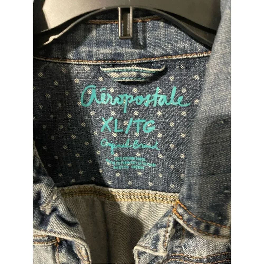 ❤️Aeropostale Crop Casual Denim Jacket